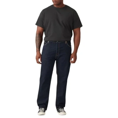 Image of Levi&#039;s Plus 541 Taper Jeans Tapered Fit, Men&#039;s, Size: 40x36, Dark blue denim