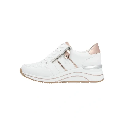 Image of Remonte Trainers white copper, Women&#039;s, Size: 5, copper leather and imitation