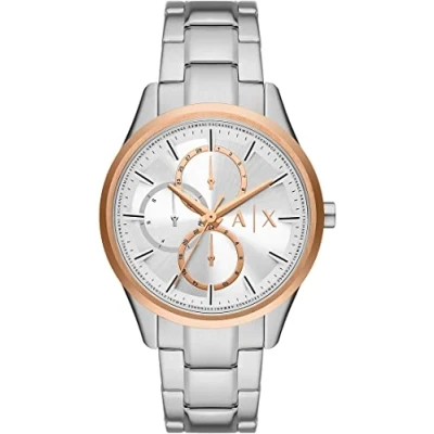Image of Armani Exchange Analog Quarz Chronograph watch, Men&#039;s, Size: One Size, Silber