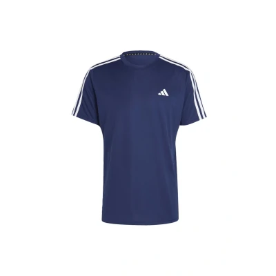 Image of adidas Performance Train Essentials 3STRIPE Tshirt Sports Dark blue white, Men&#039;s, Size: XL, white