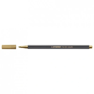 Image of Metallic Premium Felt Tip Pen STABILO 68 Box of 10 Gold