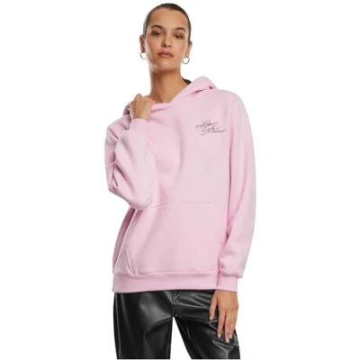 Image of Mister Tee GIVE A DAMN Fluffy Hoodie, Women&#039;s, Size: 4XL, Softpink