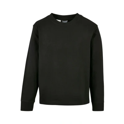 Image of Urban Classics Kinder BOXY Heavy Long sleeved top for kids, Size: 9 10y, Black