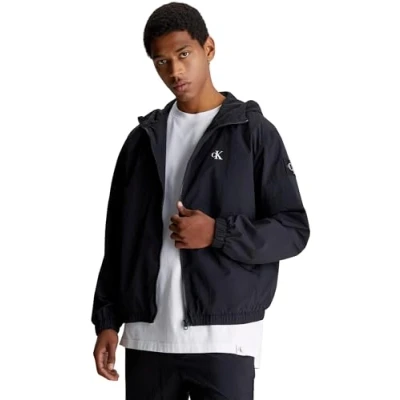 Image of Calvin Klein Jeans Men&#039;s Windbreaker Transition Jacket, Black (Ck Black), XXL