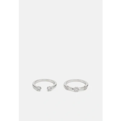 Image of Swarovski Constella Cocktail Ring, White Zirconia Crystals in a Rhodium Plated Setting, from the Collection, Size 50