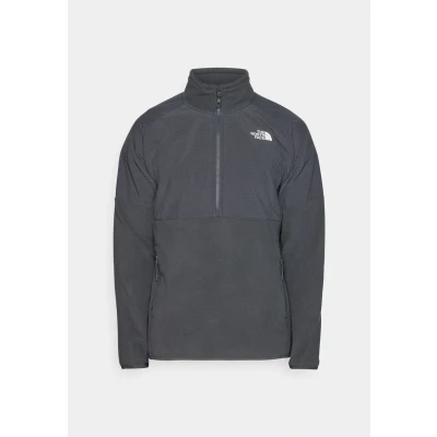 Image of The North Face Glacier Heavyweight 1/2 ZIP Fleece jumper, Men&#039;s, Size: Small, Asphalt grey/black