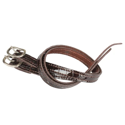 Image of Horka Spur Straps Croco Laquer
