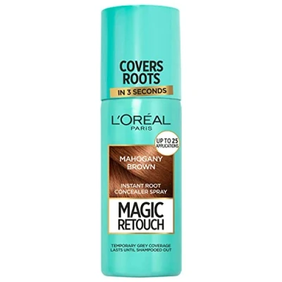 Image of L’Oréal Paris Magic Retouch Temporary Instant Root Concealer Spray 75ml (Various Colours) Mahogany Brown