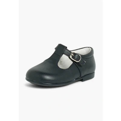 Image of Pisamonas Pepito PIEL Hebilla Baby shoes for kids, Size: 4.5K/5K, Azul marino Leather