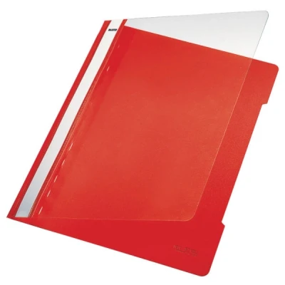 Image of Leitz A4 Standard Plastic File, Pack of 25, 250 Sheet Capacity, Red, 41910025