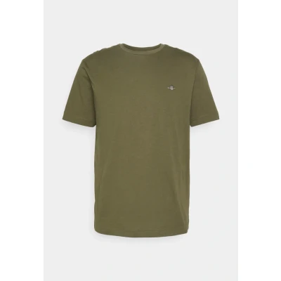 Image of GANT Shield Basic Tshirt, Men&#039;s, Size: Medium, Juniper green