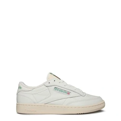 Image of Reebok Classic CLUB C 85 Vintage Trainers, Size: 12, Chalk/paperwhite/glen green Leather and textile