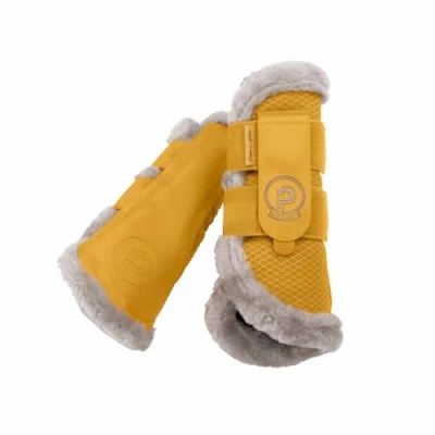 Image of Eskadron Gaiters Mesh Faux Fur Golden Yellow Platinum 2025, Size: XL