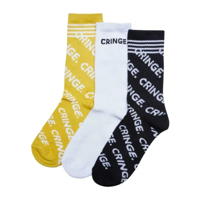 Image of Mister Tee 3PACK Socks, Men&#039;s, Size: 9 11.5, Black white yellow