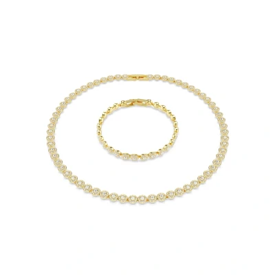 Image of Swarovski Una Gold Coloured Set 5720506