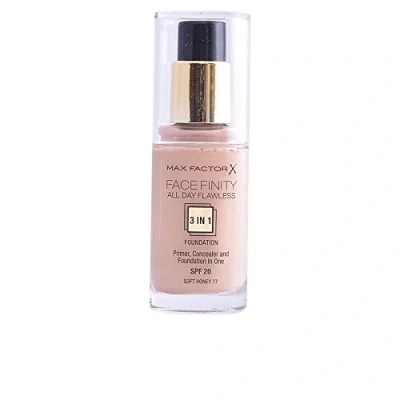 Image of Max Factor Facefinity All Day Flawless 3 in 1 Vegan Foundation 30ml (Various Shades) N77 SOFT HONEY