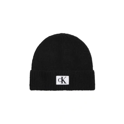 Image of Calvin Klein Jeans Mens Beanie Hat, Black (Black), One Size
