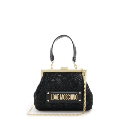 Image of Love Moschino Quilted Bag Black Handbag JC4021PP1ILB100A