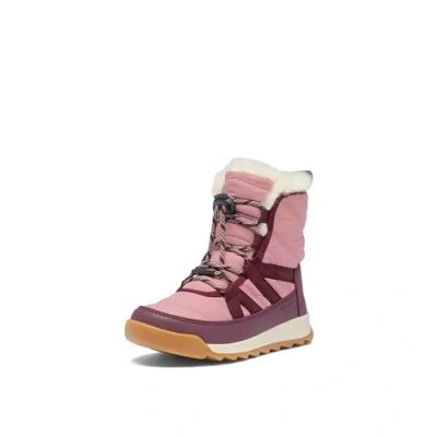 Image of Sorel Youth Whitney II PLUS LACE WP Unisex Laceup boots for kids, Size: 6, Dazed mauve/epic plum Textile/synthetics