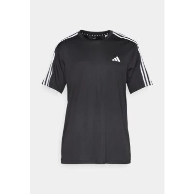 Image of adidas Performance Train Essentials 3STRIPE Tshirt Sports Tshirt, Men&#039;s, Size: XS, Black/white