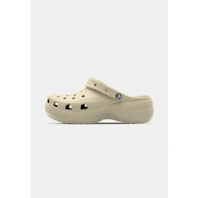 Image of Crocs Classic Platform Mules, Women&#039;s, Size: 9, White Synthetics