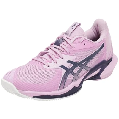 Image of Asics Solution Speed FF 3 Clay court tennis shoes, Women&#039;s, Size: 5, Light ube/indigo fog Synthetics/textile