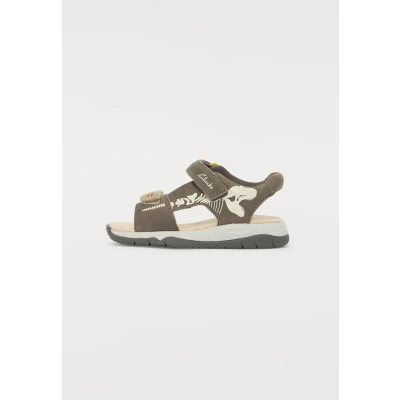 Image of Clarks Spiney Sandals for kids, Size: 8.5K, Grey Leather