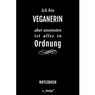 Image of Notizbuch für Veganer/Veganerin: Originelle Geschenk Idee (120 Seiten liniertes blanko Papier)