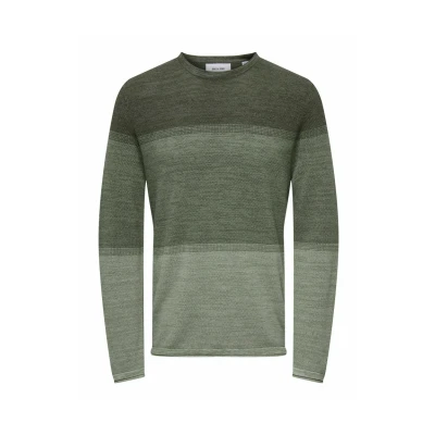 Image of Only &amp; Sons Men&#039;s Knitted Jumper, Castor Gray/Detail:grading, XXL