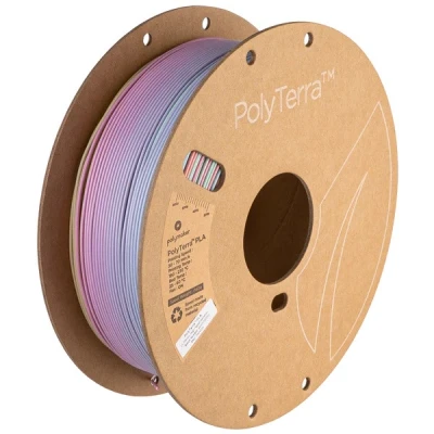 Image of Polymaker Matte Rainbow PLA Filament 1.75mm, Multicolor Gradient 3D Printer 1.75 1kg PolyTerra Printing Filament, Dimensional Accuracy ±0.03mm