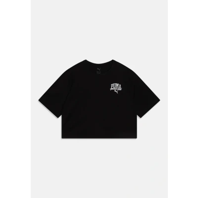 Image of Puma Class TEE Unisex Print Tshirt for kids, Size: 8y(7 8y), Black