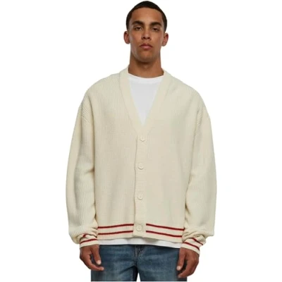 Image of Urban Classics Cardigan, Men&#039;s, Size: 3XL, Whitesand