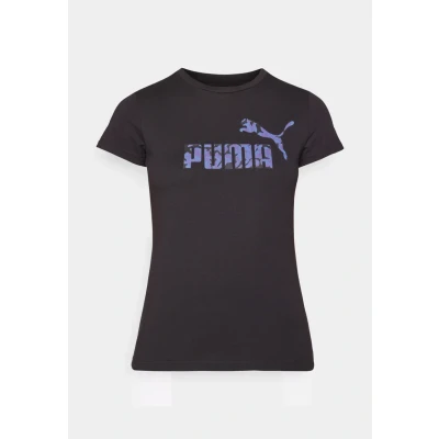 Image of Puma Nature TEE Print Tshirt, Women&#039;s, Size: Small, Black