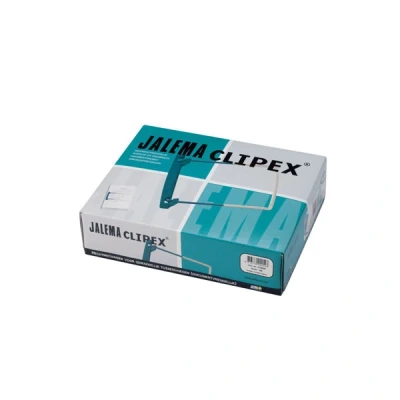 Image of Jalema Clipex 5720049 Clip Stitching for Long term Archiving Pack of 100 Petrol Blue PVC and Plasticiser Free