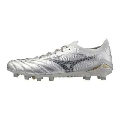 Image of Mizuno Morelia NEO IV Β Elite Moulded stud football boots, Men&#039;s, Size: 7, Galaxy silver/cool gray Leather/synthetics