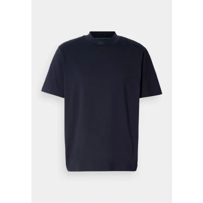 Image of BOSS TEE Collar ZONE Basic Tshirt, Men&#039;s, Size: XS, Dark blue