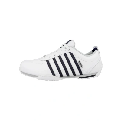 Image of K SWISS Arvee Trainers, Men&#039;s, Size: 8.5, White navy gray violet split Leather