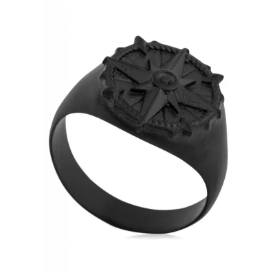 Image of Akitsune Guidance Ring, Men&#039;s, Size: 62, Schwarz
