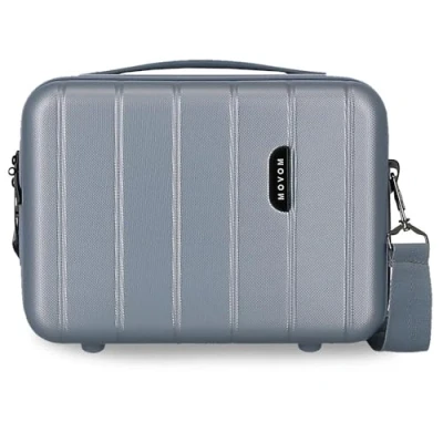 Image of MOVOM Unisex Wood Travel Accessory Toiletry Kit, Silver, One Size, bag