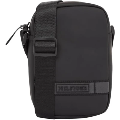 Image of Tommy Hilfiger Monotype MINI Reporter Unisex Across body bag, Size: One Size, Black
