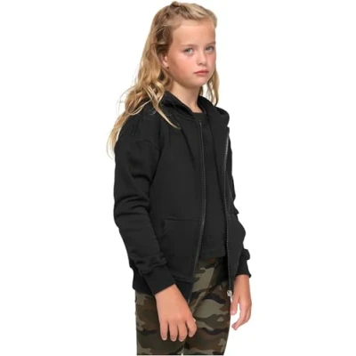 Image of Urban Classics Zipup sweatshirt for kids, Size: 5 6y, Black