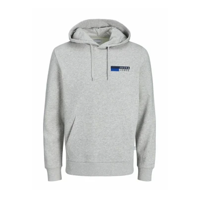 Image of Jack &amp; Jones LOGO Hoodie, Men&#039;s, Size: XL, White melange