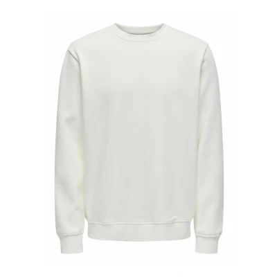 Image of Only &amp; Sons Connor REG NOOS Sweatshirt, Men&#039;s, Size: XS, Cloud dancer