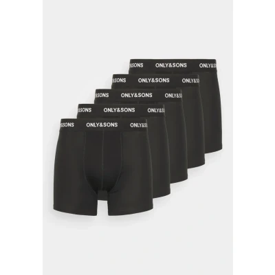 Image of Only &amp; Sons Onsfitz Solid Trunk 5 PACK Pants, Men&#039;s, Size: Small, Black