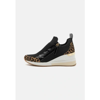 Image of Michael Kors Willis Wedge Trainer Trainers husk/multicoloured, Women&#039;s, Size: 7, Husk/multi coloured Textile