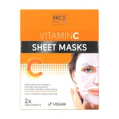 Image of Face Facts Vitamin C Sheet Masks 2 Treatments (9554) (19554 150) FF/09