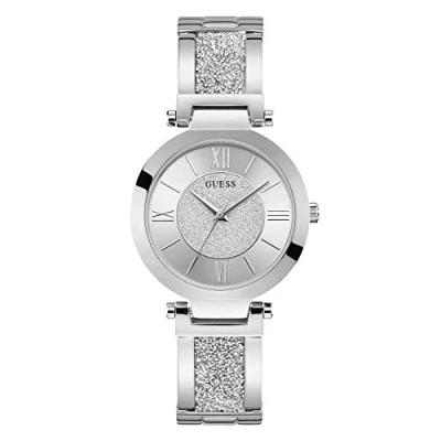 Image of Guess Ladies Watch silvercoloured, Women&#039;s, Size: One Size, Silver coloured