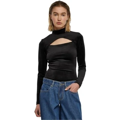 Image of Urban Classics Cutout Turtleneck Body, Women&#039;s, Size: Large, Black
