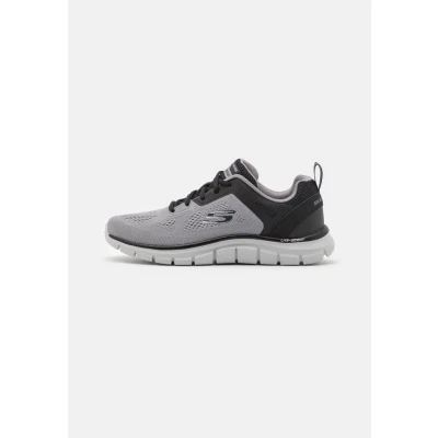 Image of Skechers Men&#039;s Track Broader Trainers, Gray Mesh Pu Black Trim, 7 UK