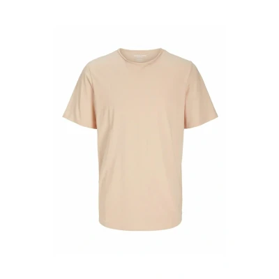 Image of JACK &amp; JONES Men&#039;s Jjebasher Tee O Neck SS Noos T Shirt, Peach Parfait, L, L